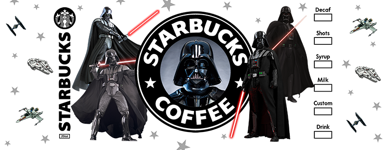 UV-DTF DECAL - Star Wars Mug Wrap (16oz)