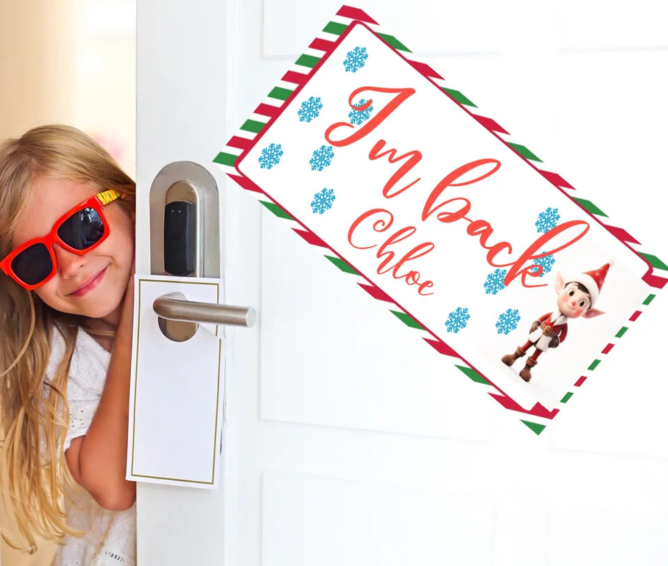 Customisable Elf Christmas Banner Decoration