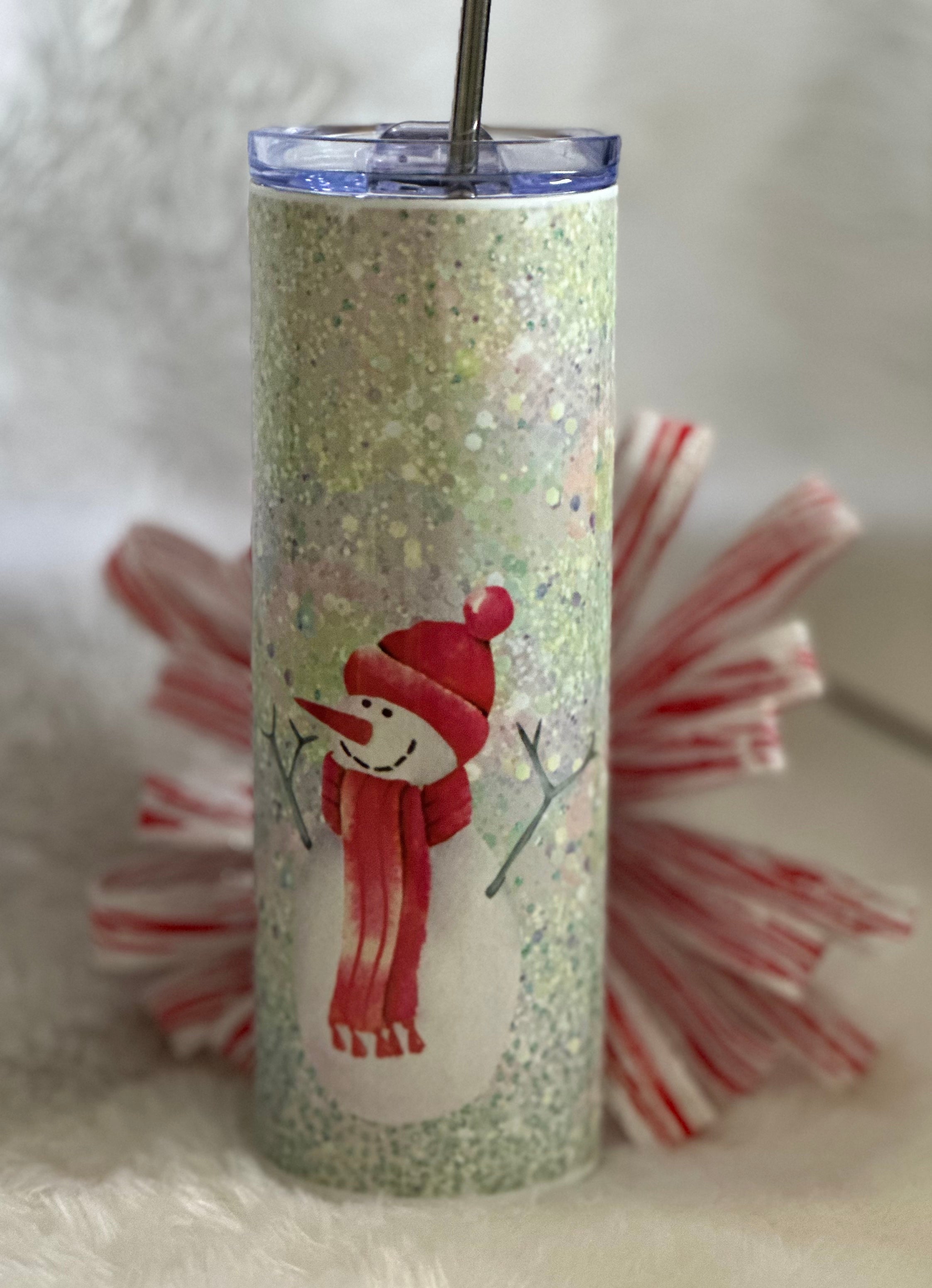 20oz Tumbler Snow Man In Hats