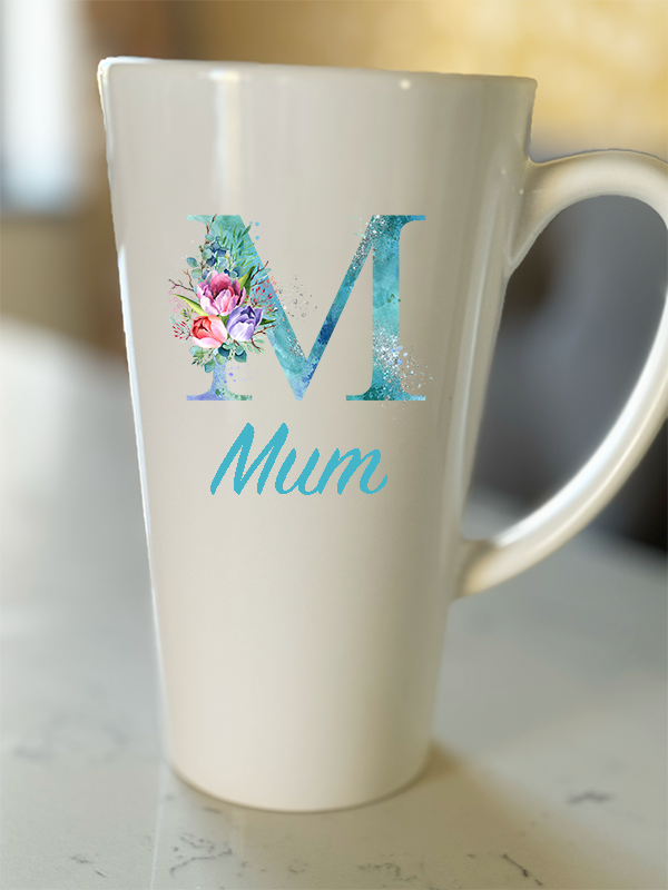 17oz Latte Mug Personlised With Letter And Name