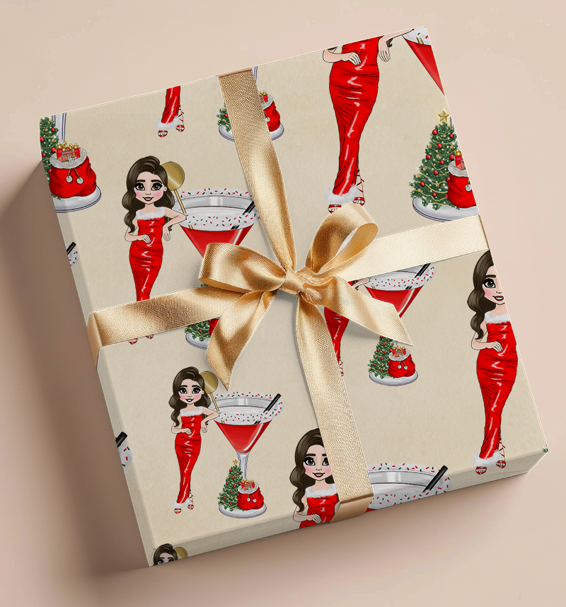 Wrapping Paper - Red Cocktail