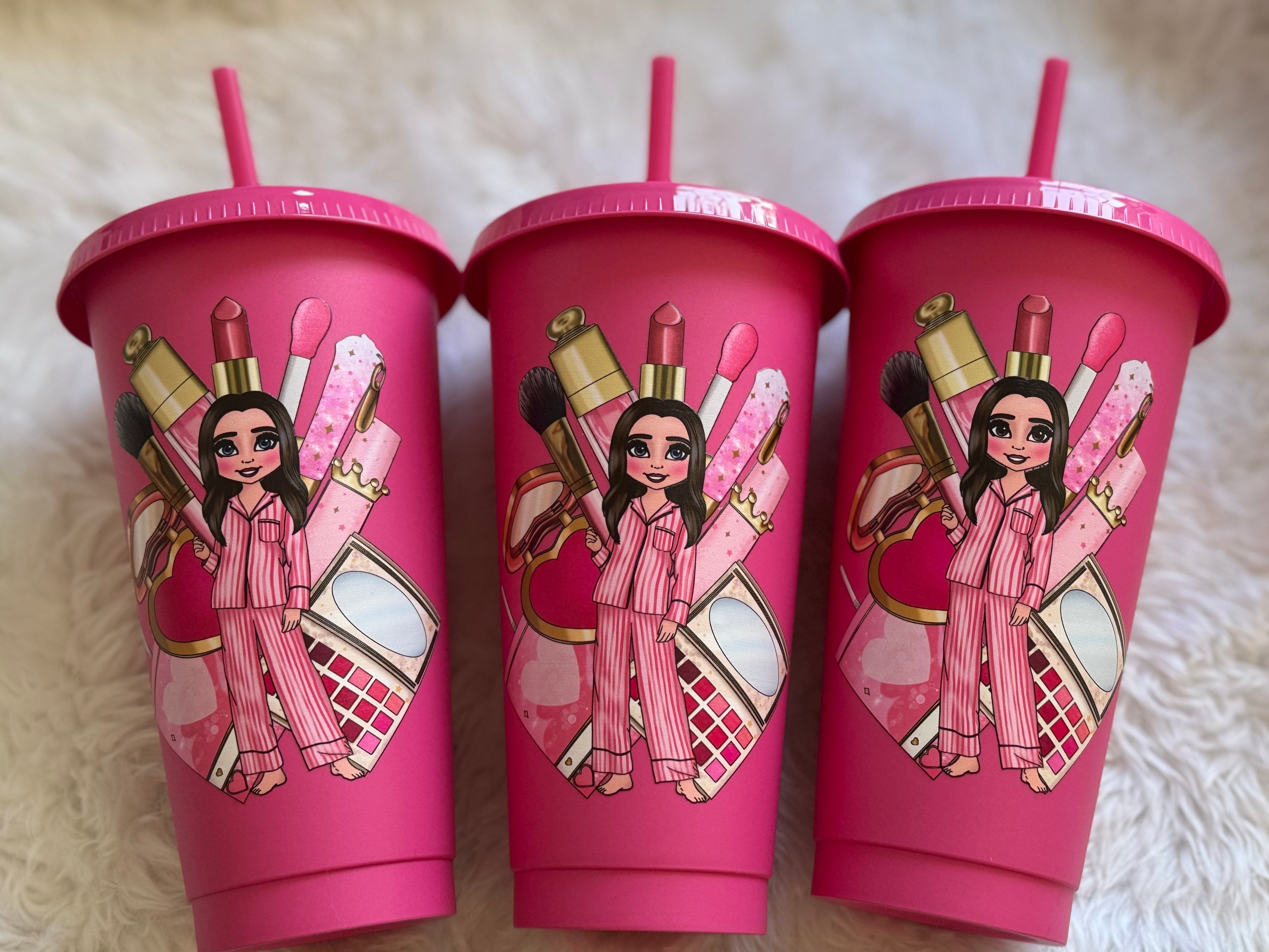 240z Tumbler -  Pink Make - Up Girl. Matching Paper Available Too