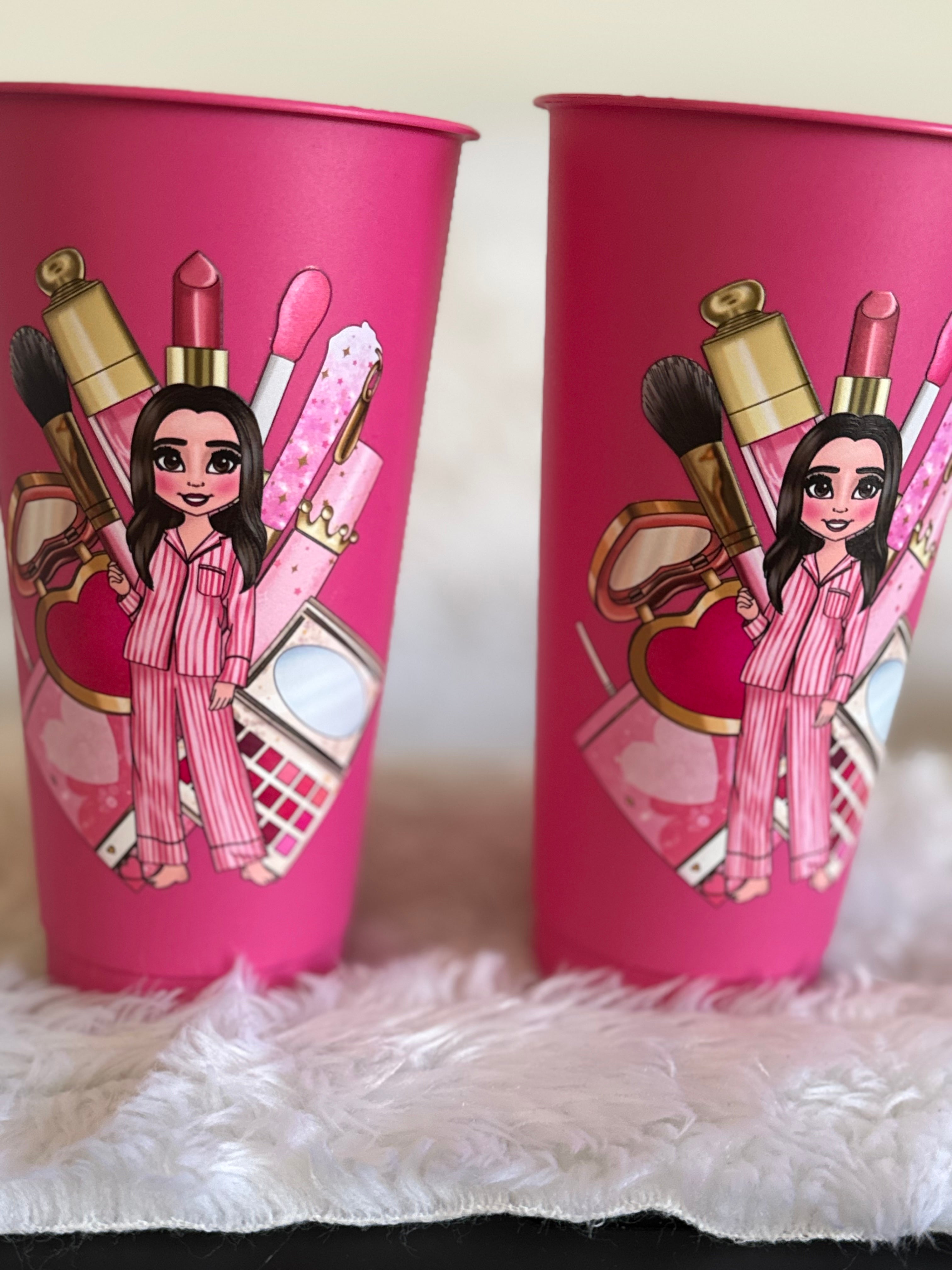 240z Tumbler -  Pink Make - Up Girl. Matching Paper Available Too