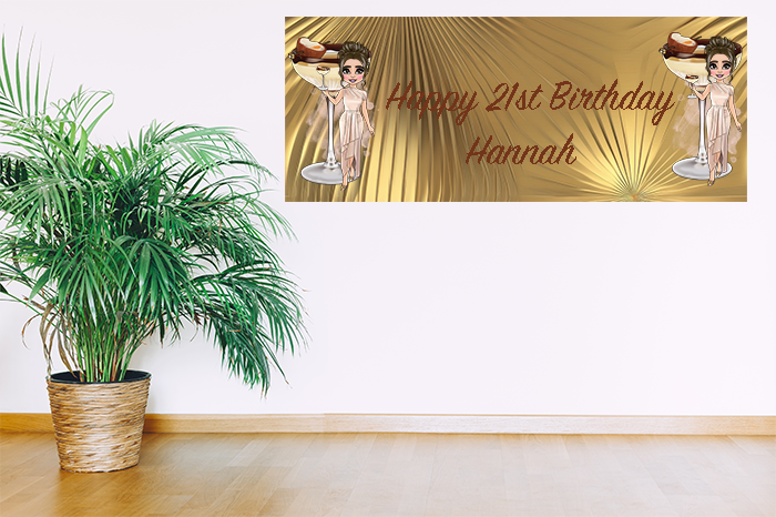 Banner 60x30cm - Chocolate Cocktail Style Banner