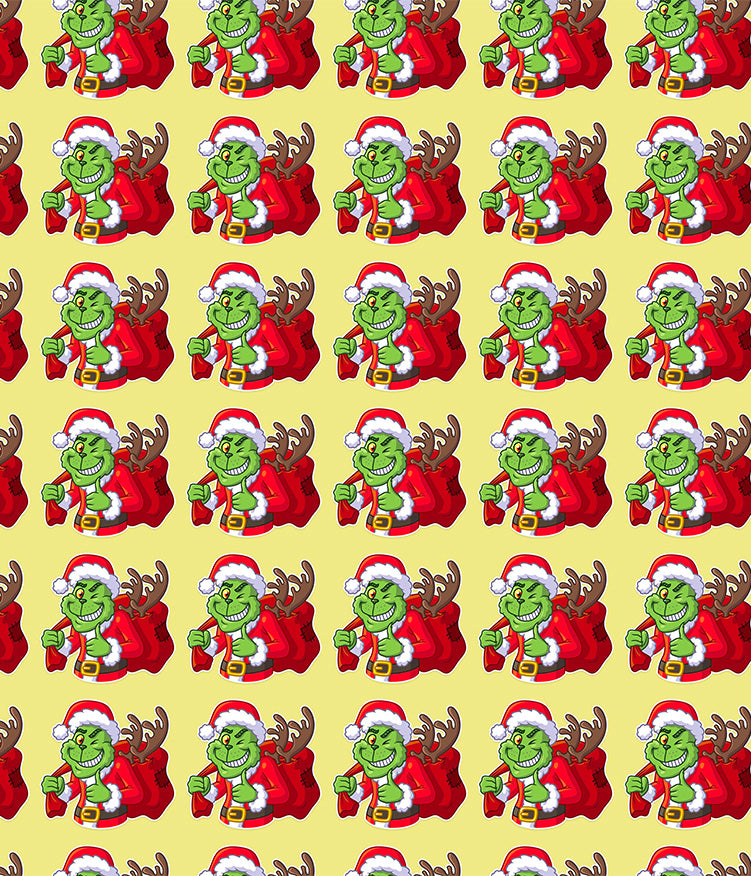 Wrapping Paper. Green Monster 9