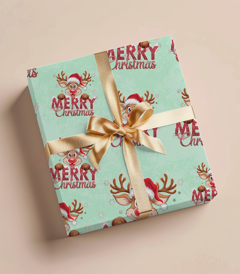 Wrapping Paper - Christmas Design Reindeer