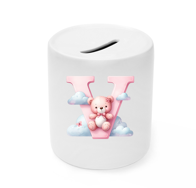 UV-DTF DECAL - Pink Letter With Teddy V