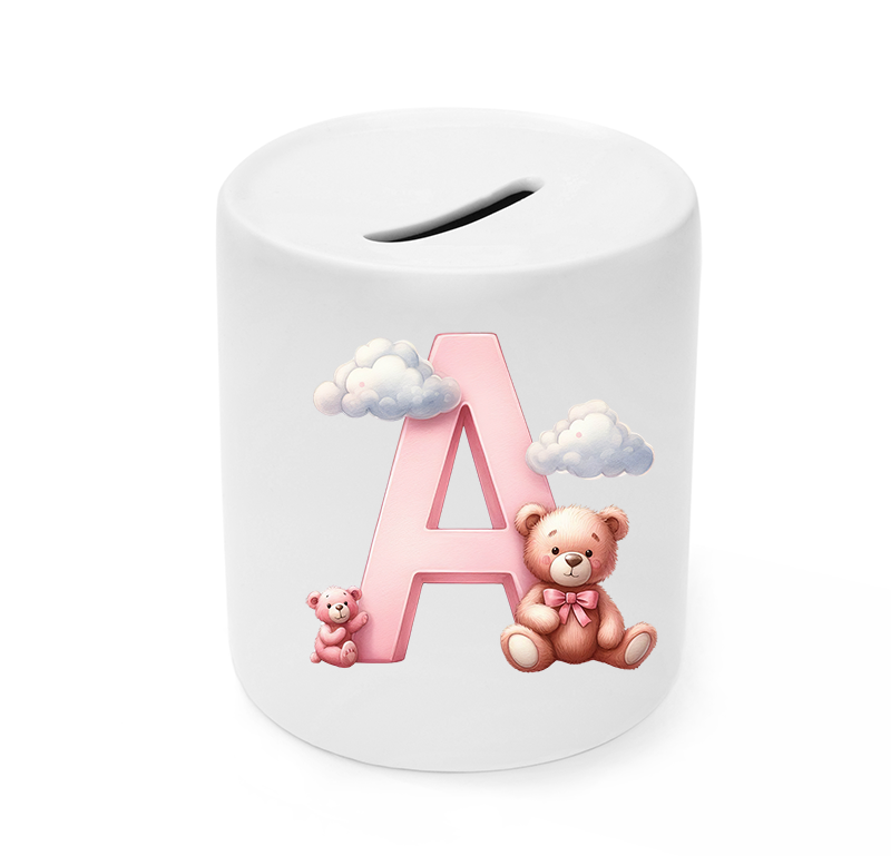 UV-DTF DECAL - Pink Letter With Teddy A