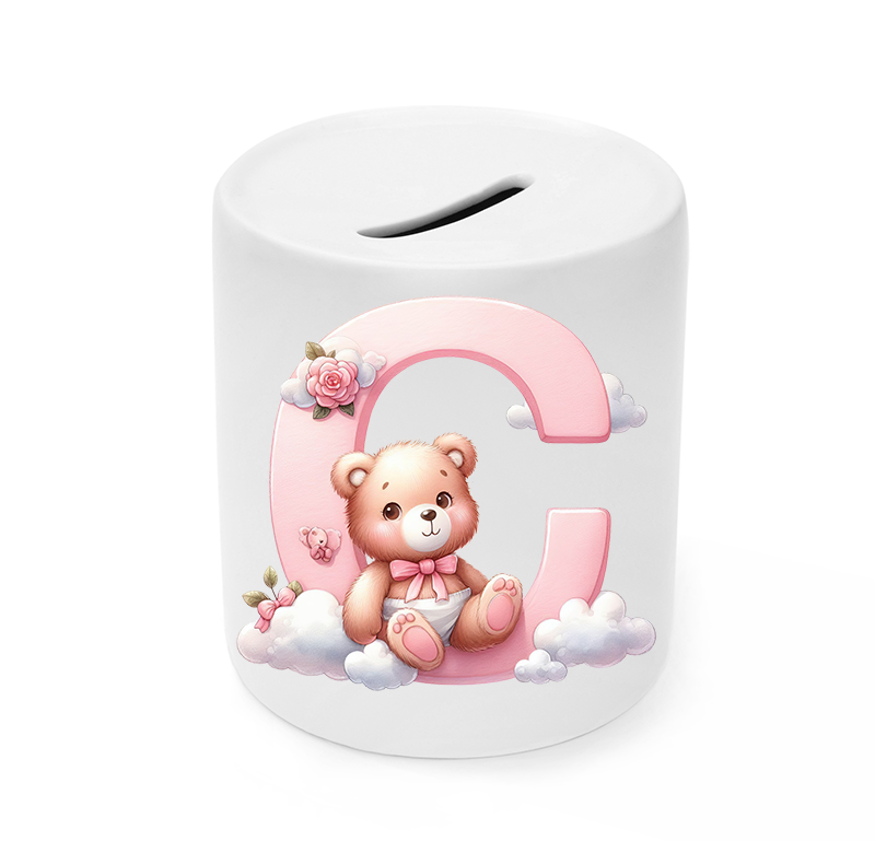 UV-DTF DECAL - Pink Letter With Teddy C