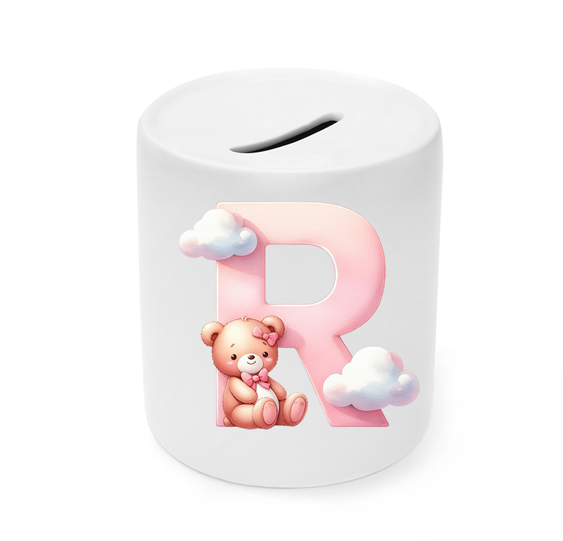 UV-DTF DECAL - Pink Letter With Teddy R