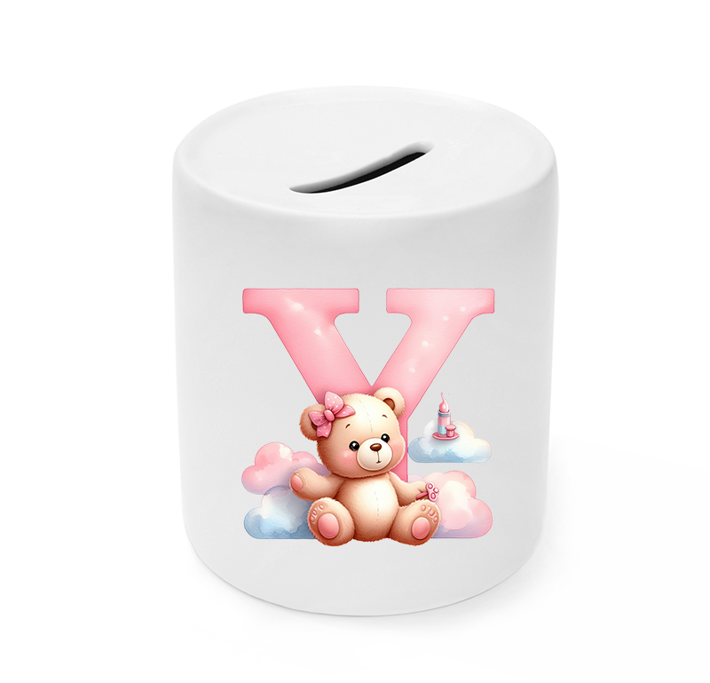 UV-DTF DECAL - Pink Letter With Teddy Y