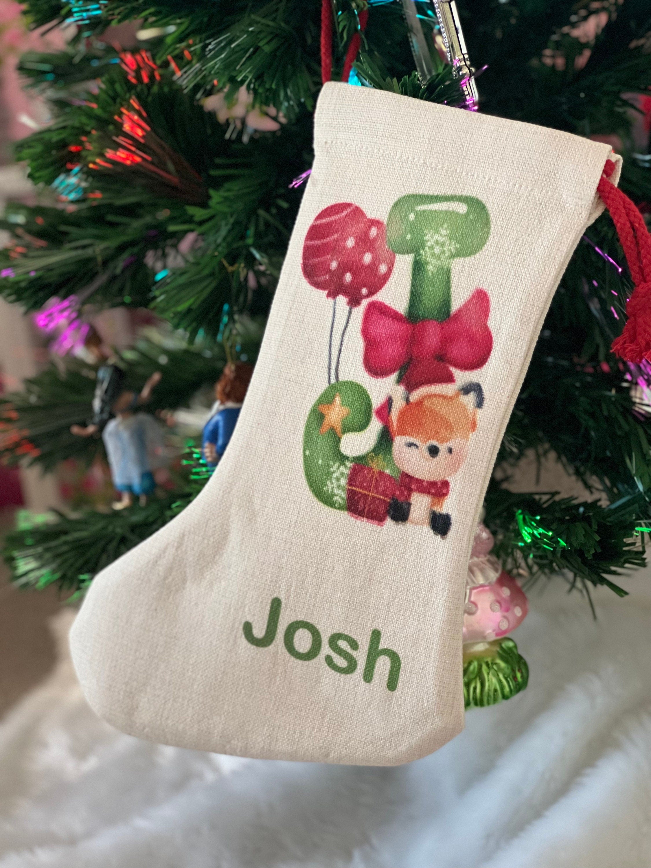 Personalised Christmas Stocking, Big Day, Presents, Santa Claws