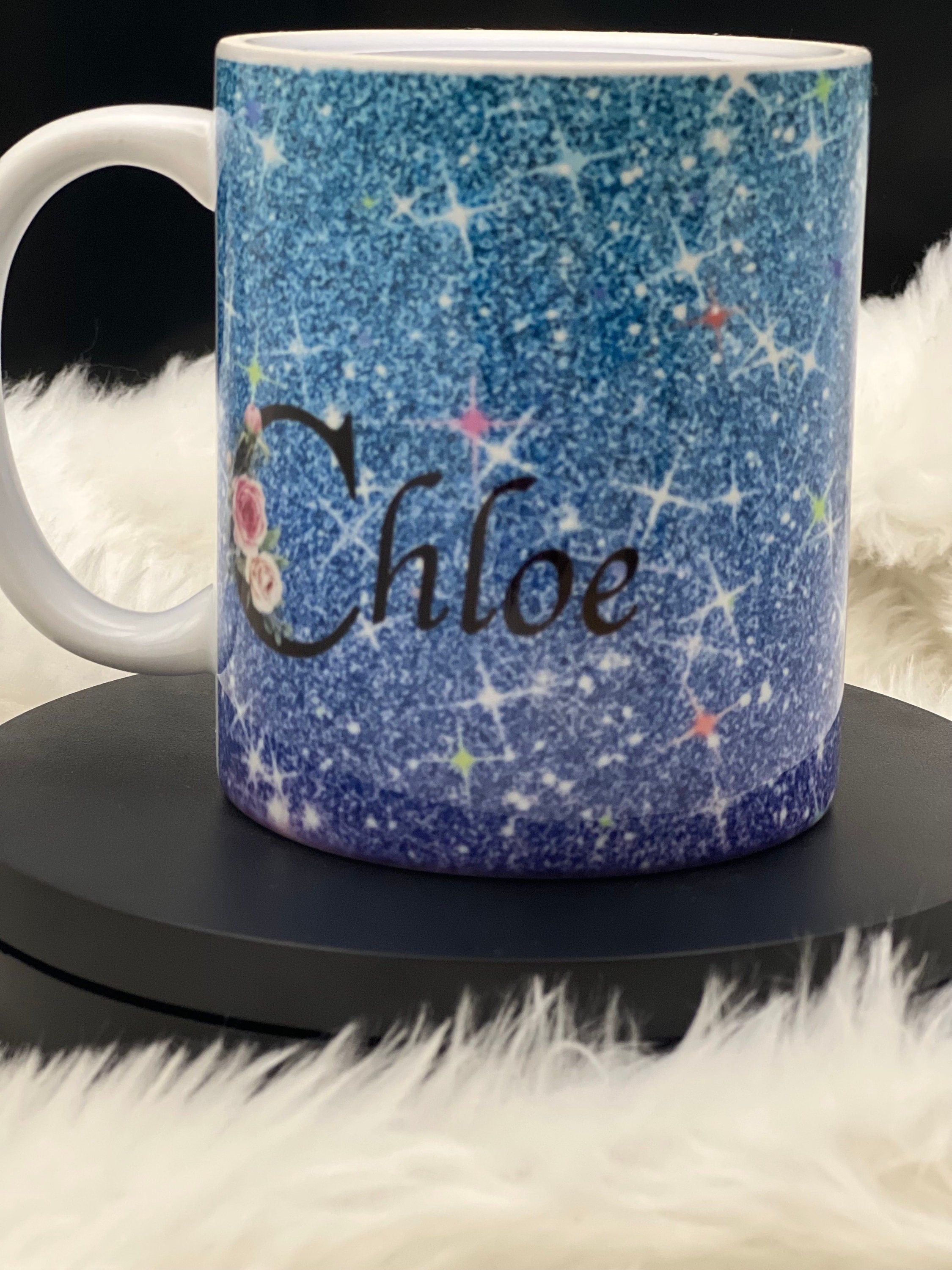 Beautiful Personalised Sparkly Mug, Hot Drink, Hand Made, Personal. His, Hers