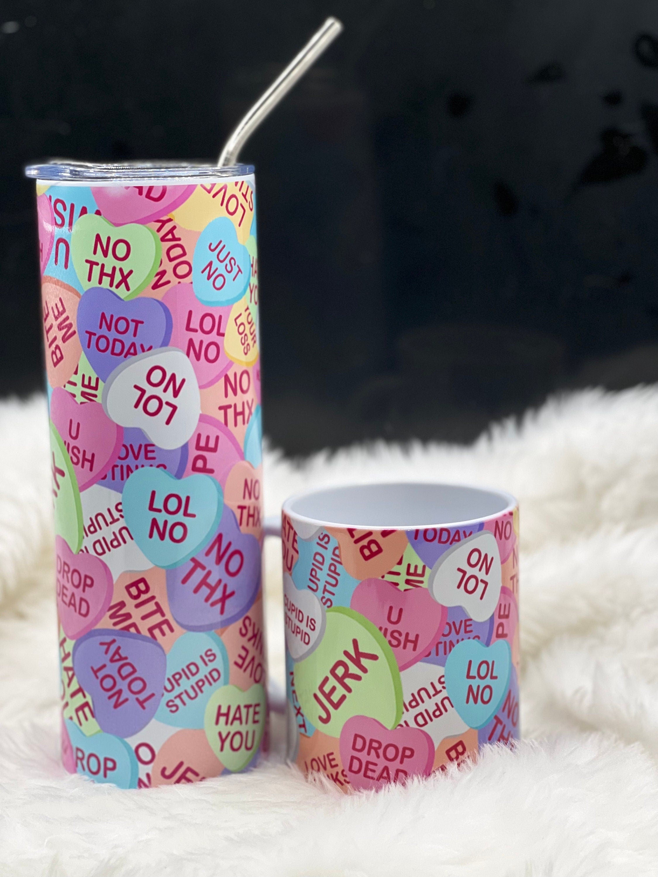 Anti Valentines, Mug Or Tumbler. Love Sucks, Joke Valentine, Gift Present, For Him, For Her.